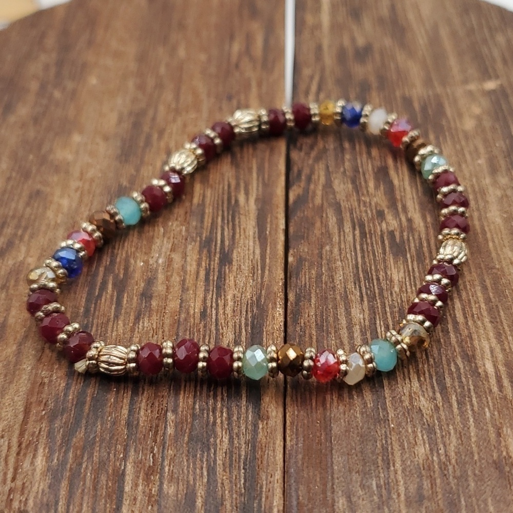 B2128 jumble Gypsy beaded bracelet